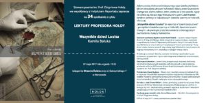 Lektury prof. Hołdy – spotkanie 34 wokół reportażu Kamila Bałuka „Wszystkie dzieci Louisa”